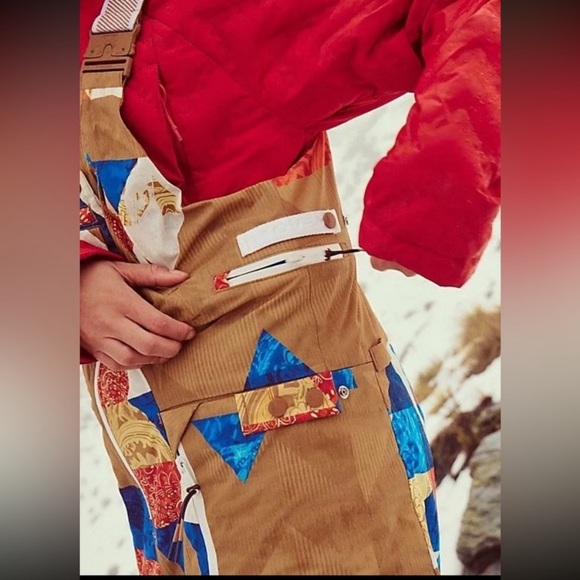 Colorful Patchwork Snow Overalls - Picture 3 of 7